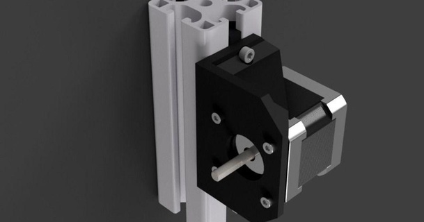 ajustable paso montar nema 17 sk Ingenieria 3D modelos pasatiempo hacedores ideas 3axis perfil aluminio fusion360 groove8 soporte 3d print model - Mito3D