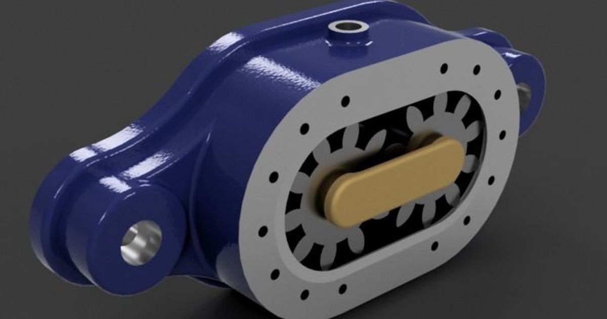 équipement pompe sk ingénierie 3D modèles apprentissage 3dprintable projet d'ingénierie fusion360 3D print model - Mito3D