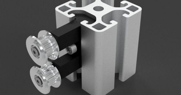 articolo luce gt2 pulegge scanalatura 8 sk ingegneria 3D Modelli passatempo creatori idee profilo in alluminio fusion360 groove8 3d print model - Mito3D