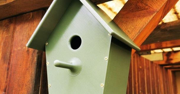 kuş evi yuvası tozlu 3D modeller ev halkı dış mekan Bahçe gart haus Vogel 3d print model - Mito3D