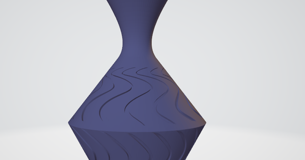 courbe fleur vase workz3d 3D modèles Ménage Accueil maison décor fleurs décoration jardin 3d print model - Mito3D