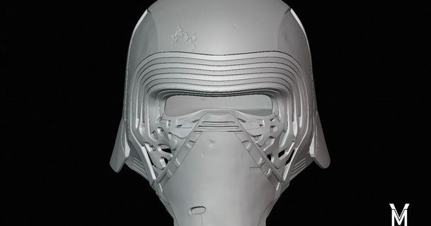 kylo ren casco magnavis 3D modelos disfraces accesorios guerra Galaxias thingiverse Kyloren 3d print model - Mito3D