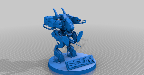 security mech scum game vrgremlin 3D Models Toys & Games Action Figures Statues robot mecha thingiverse sentry 3d print model - Mito3D