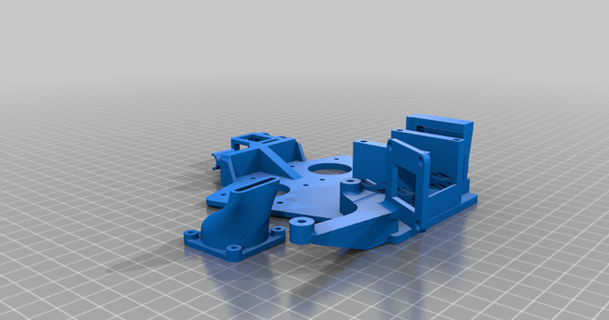 dual direct drive extruder mount 2-1 hot end jriker9 3D Models Printers - Upgrades thingiverse 3d print model - Mito3D
