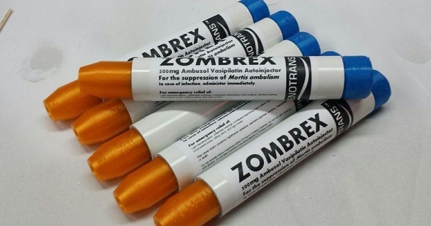 prop zombrex autoinjector aonomus 3D Models Costumes & Accessories Props zombie thingiverse 3d print model - Mito3D