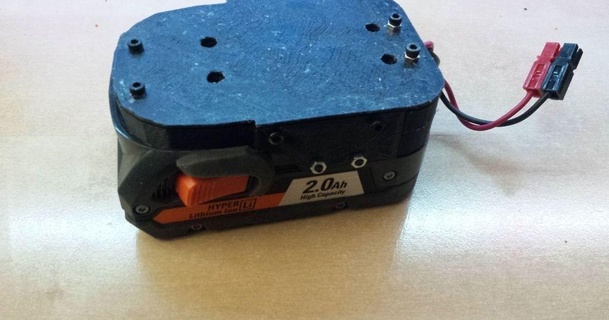 ridgid battery bracket mk1 aonomus 3D Models Hobby & Makers Electronics thingiverse 3d print model - Mito3D