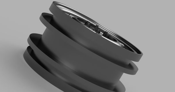 19 rc acero rueda lente montar disidente 3D modelos pasatiempo hacedores RC robótica rccrawler 3d print model - Mito3D