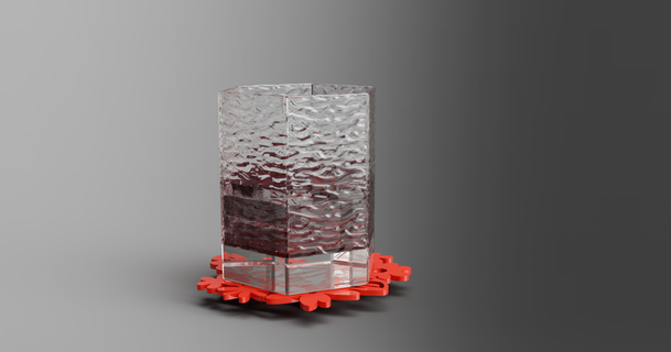portavasos flor diseño klaudio001 3D modelos casa cocina thingiverse 3d print model - Mito3D