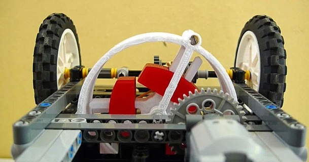 printemps Embrayage DIY lego compatible sommes garçons 3D modèles apprentissage ingénierie voiture conduire caoutchouc 3d print model - Mito3D