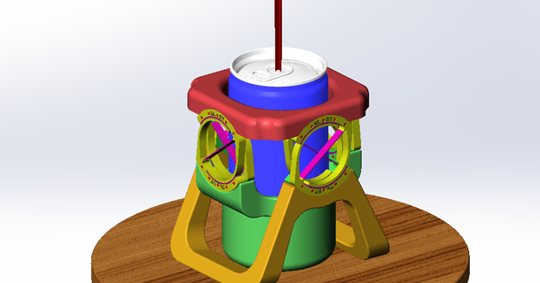 sl st stetig Getränkehalter 3D Modelle Gadgets Lager kardanisch Biegung 3d print model - Mito3D