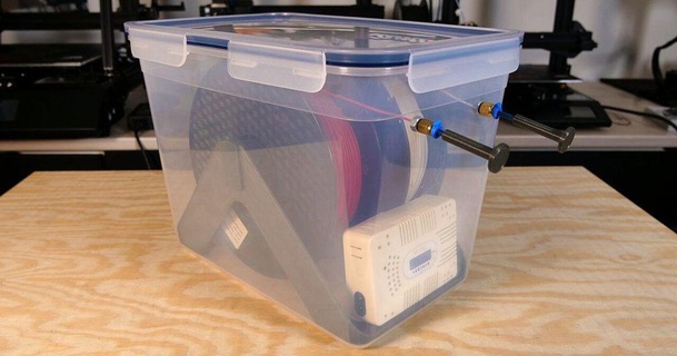 sec boîte DIY Ikea mieux Samla version kaminokgy 3D modèles imprimantes accessoires sèche chose universelle filamentdrybox ikeadrybox 3d print model - Mito3D