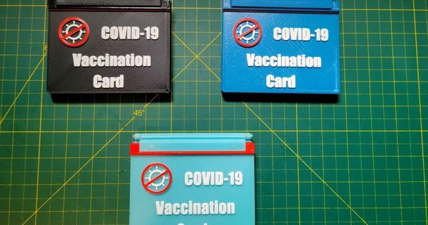 covid 19 vaccinazione carta titolare supporto Mario 3D Modelli passatempo creatori idee thingiverse covid19 3d print model - Mito3D