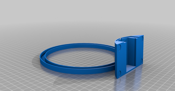 clock base 170mm solid led ring mr k 3D Models Household Office thingiverse 3d print model - Mito3D