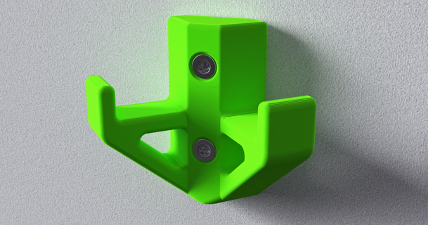 sencillo fuerte gancho v2 the3designer 3D modelos casa equipo soporte percha montar montaje pared 3d print model - Mito3D