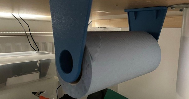 papierhandtuch Halter Unterstützung peli 3D Modelle Haushalt Haus Ausrüstung Papierhandtuchhalter 3d print model - Mito3D