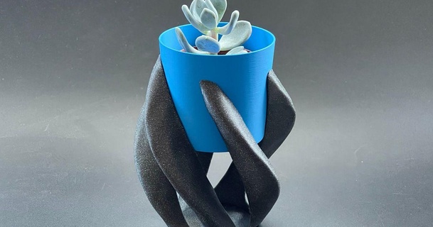 twisted organic vase simon  3D Models  Household  Home Decor vase pot organic plantpot twisted  3d print model - Mito3D