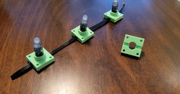 square pixel base chuck 3D Models Hobby & Makers Electronics christmas thingiverse xlights 3d print model - Mito3D