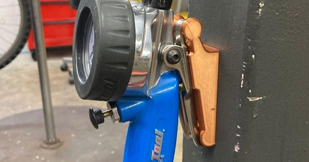 holder park tool inf-2 inflator - upright cmh 3D Models Hobby & Makers Tools wallmount bicycle bike toolholder biketool 3d print model - Mito3D