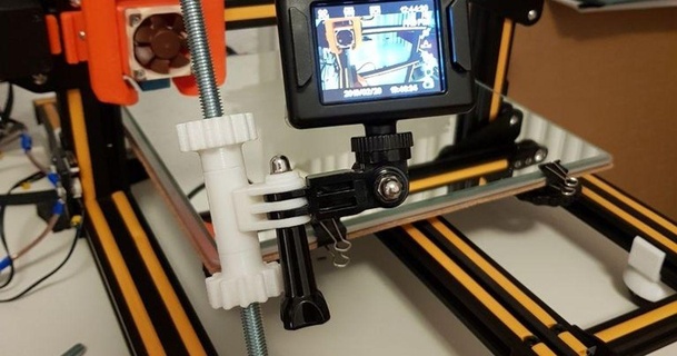m8 gopro montare genau14zeichen 3D Modelli gadget foto video pomello logo cr10 3d print model - Mito3D