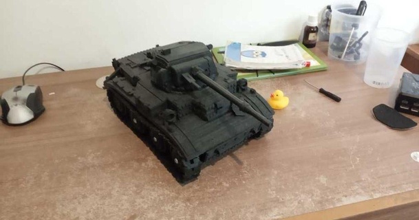 rc light tank mk vii tetrarch 1 20 scale base split small printbed gungriffonbr 3D Models Hobby & Makers RC Robotics thingiverse rctank 3d print model - Mito3D