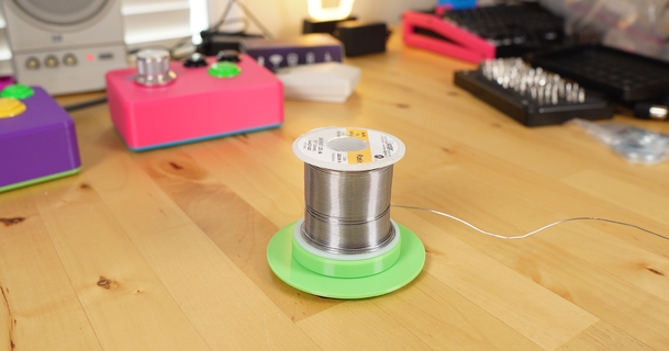 vertical solder spool holder v2 retro frog 3D Models Hobby & Makers Mechanical Parts 3d print model - Mito3D