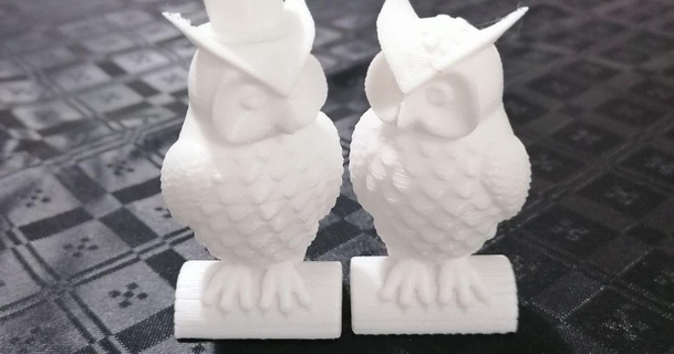 casal buhos xin cã 3D modelos arte Projeto esculturas anycubic buho sombrero cura par 3d print model - Mito3D