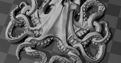 skull octopus greg download free stl model printablescom 3d models art & design sculptures 3d print model - Mito3D