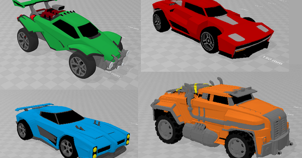 Rakete Liga Autos bigboybob 3D Modelle Spielzeuge Spiele Fahrzeuge delorean Wagen Maestro thingiverse 3d print model - Mito3D