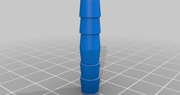 1 4 625mm Widerhaken Schlauch Adapter 085mm Loch lcsteve 3D Modelle Hobby Macher Automobil Vakuum thingiverse angepasst 3d print model - Mito3D