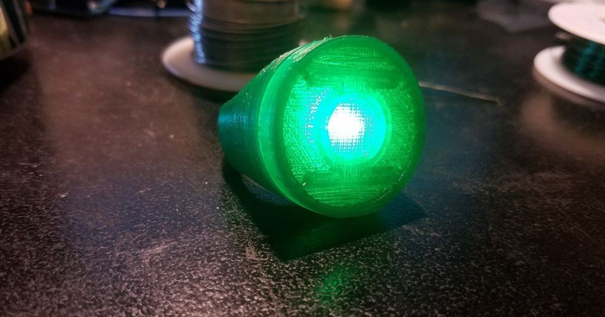 light green lantern ring william randol 3D Models Costumes & Accessories Props thingiverse 3D print model - Mito3D