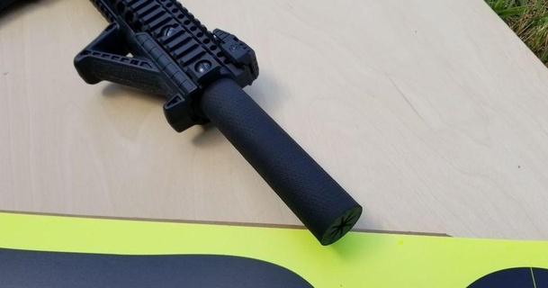 crosman dpms sbr supresor concepto xer0 3D modelos Deportes aire libre thingiverse pistola balines 3d print model - Mito3D