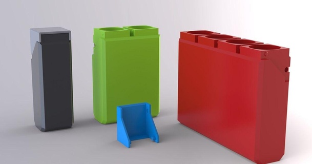 18650 bateria caso bainha caixa recipiente mork 3D modelos passatempo fabricantes eletrônicos modular 3d print model - Mito3D
