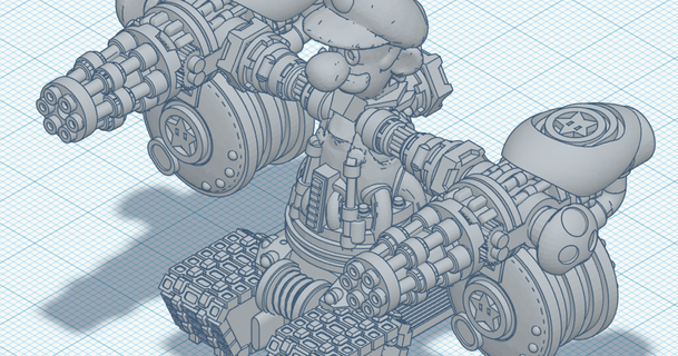 doom mario - luigi pewpew treads polerix 3D Models Hobby & Makers Other Ideas thingiverse 3d print model - Mito3D