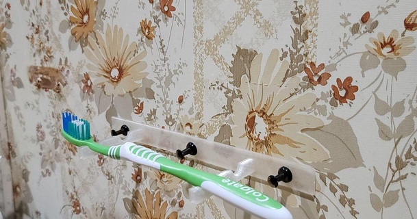 simples 2 escova dente suporte cara buggly 3D modelos casa banheiro 3d print model - Mito3D