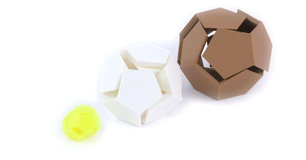 cracked plato's egg puzzle richgain 3D Models Toys & Games Puzzles Brain-teasers interlocking thingiverse dodecahedron trisection 3d print model - Mito3D