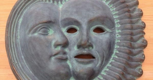 Soleil lune masque ornement gain richesse 3D modèles monde scans analyse visage sculpture 3d print model - Mito3D
