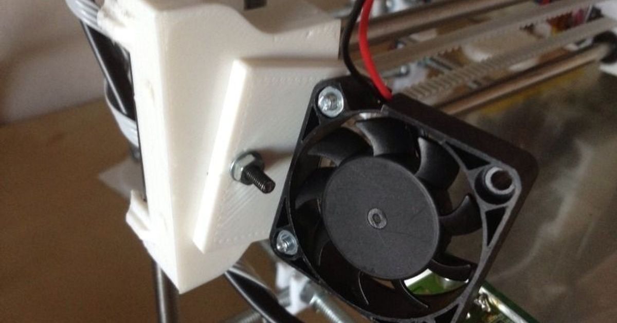 emaker Huxley partie refroidissement ventilateur monter gain richesse 3D modèles loisir fabricants idées 3d reprap chose universelle 3D print model - Mito3D