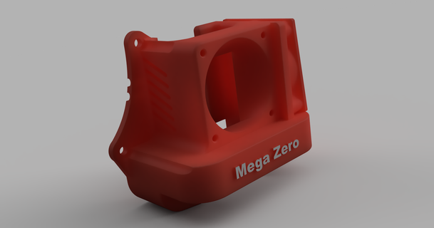mega 10 mini satsana 40mm axial logotipo lente monte independente 3D modelos impressoras impressora partes Atualizações qualquercubicmegazero 3d print model - Mito3D