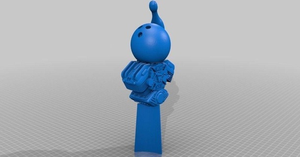 rkmc bowling trophy mobilemedic 3D Models Hobby & Makers Other Ideas thingiverse 3d print model - Mito3D