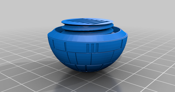 death star keychain micro sd card holder pilot extreme 3D Models Hobby & Makers Other Ideas starwars container 3d print model - Mito3D