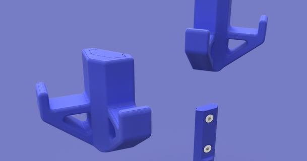 simple & strong hook - v3 the3designer 3D Models Household Other House Equipment holder mount wallmount wallhook 3d print model - Mito3D