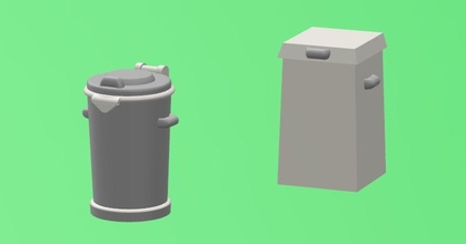 garbage bins 1 87 h0 scale swedish 60th 80th design enely download free stl model printablescom 3d models toys & games h0scale modeltrain modeltrains 3d print model - Mito3D