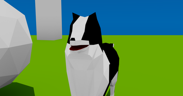 low poly border collie hubofeverything 3D Models Art & Design Other Designs dog lowpoly bordercollie 3d print model - Mito3D