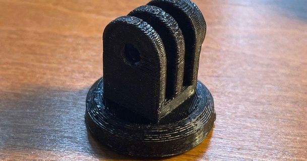 gopro trípode montar 7mm agujero roscado insertar kka 3D modelos artilugio foto vídeo montaje thingiverse cuartoveinte 3d print model - Mito3D