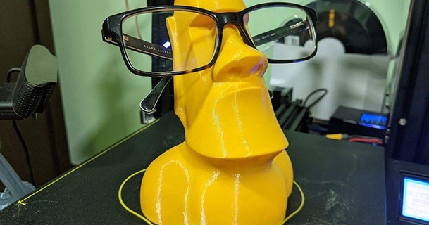 moai óculos suporte remixar timira 3D modelos casa escritório Óculos thingiverse 3d print model - Mito3D