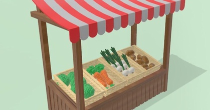 market stall enely download free stl model printablescom 3d models toys & games toys & games awning basket booth carrot doll 3d print model - Mito3D