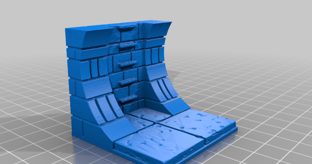 sewer ladder smaller files openforge 20 compatible oanstein 3D Models Toys & Games Outdoor dnd tiles thingiverse openforge2 3d print model - Mito3D