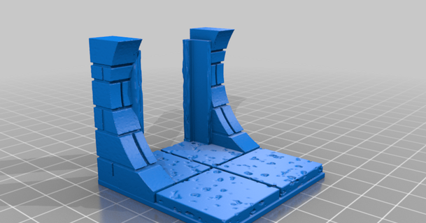 alcantarilla portón menor archivos forja 20 compatible insulto 3D modelos juguetes juegos aire libre dnd losas thingiverse openforge2 3d print model - Mito3D