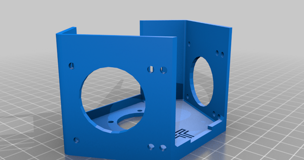 bleu hotend ventilateur titulaire soutien technique 3D modèles imprimantes imprimante pièces mises niveau volcan noctua chose universelle noctuafan40mm 3d print model - Mito3D