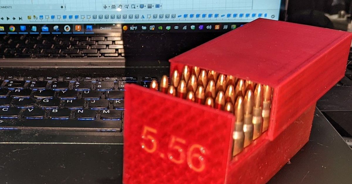 ammo box 556-223 mupshot 3D Models Sports & Outdoor Other ar15 rifle thingiverse ammobox 3D print model - Mito3D